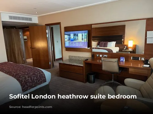 Sofitel London heathrow suite bedroom review