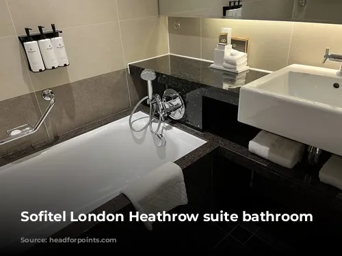 Sofitel London Heathrow suite bathroom review