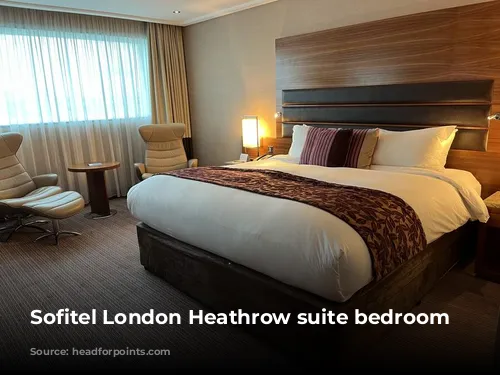 Sofitel London Heathrow suite bedroom